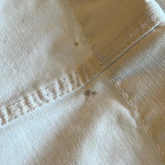 BUCK MASON High Waisted Wide Leg Twill Denim White Jean Pant - Picture 13 of 14